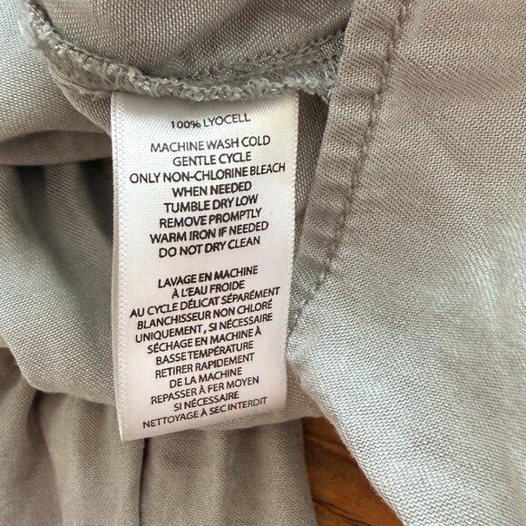 beachlunchlounge Women's Stone Washed Gray Peplum Top, Size S - Picture 6 of 7